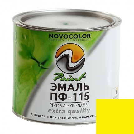 Эмаль ПФ-115 желтая (0,9кг) Novocolor LKM81711
